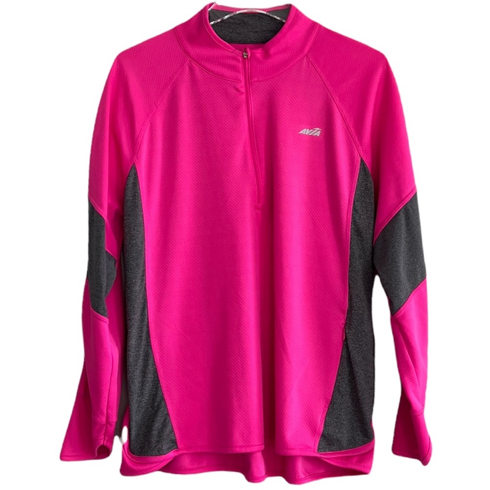 AVIA Hot Pink and Gray 1/4 Zip Pullover Size XL - Picture 1 of 4